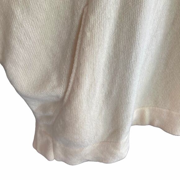 Pure Jill Wool Blend Cream Sweater V-Neck Pocket Sz S/M Closet Staple Layering - Picture 5 of 12